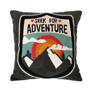 STBR | hand embroidered throw pillow - Adventure
