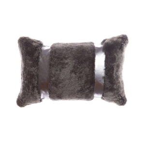 Shearling & Leather Lumbar Pillow